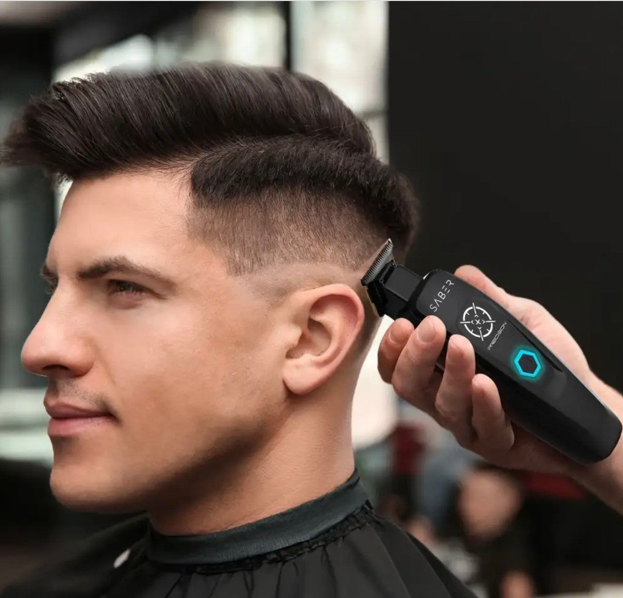 Stylecraft Saber Full Metal Body Digital Brushless Motor Cordless Hair Trimmer (Black)