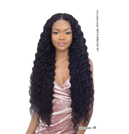 Mayde Beauty Synthetic Bloom Bundle Weave - Wet & Curly 001 (24"-30")