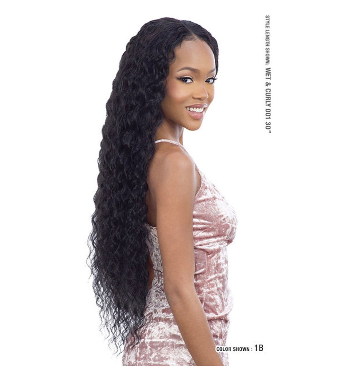 Mayde Beauty Synthetic Bloom Bundle Weave - Wet & Curly 001 (24"-30")