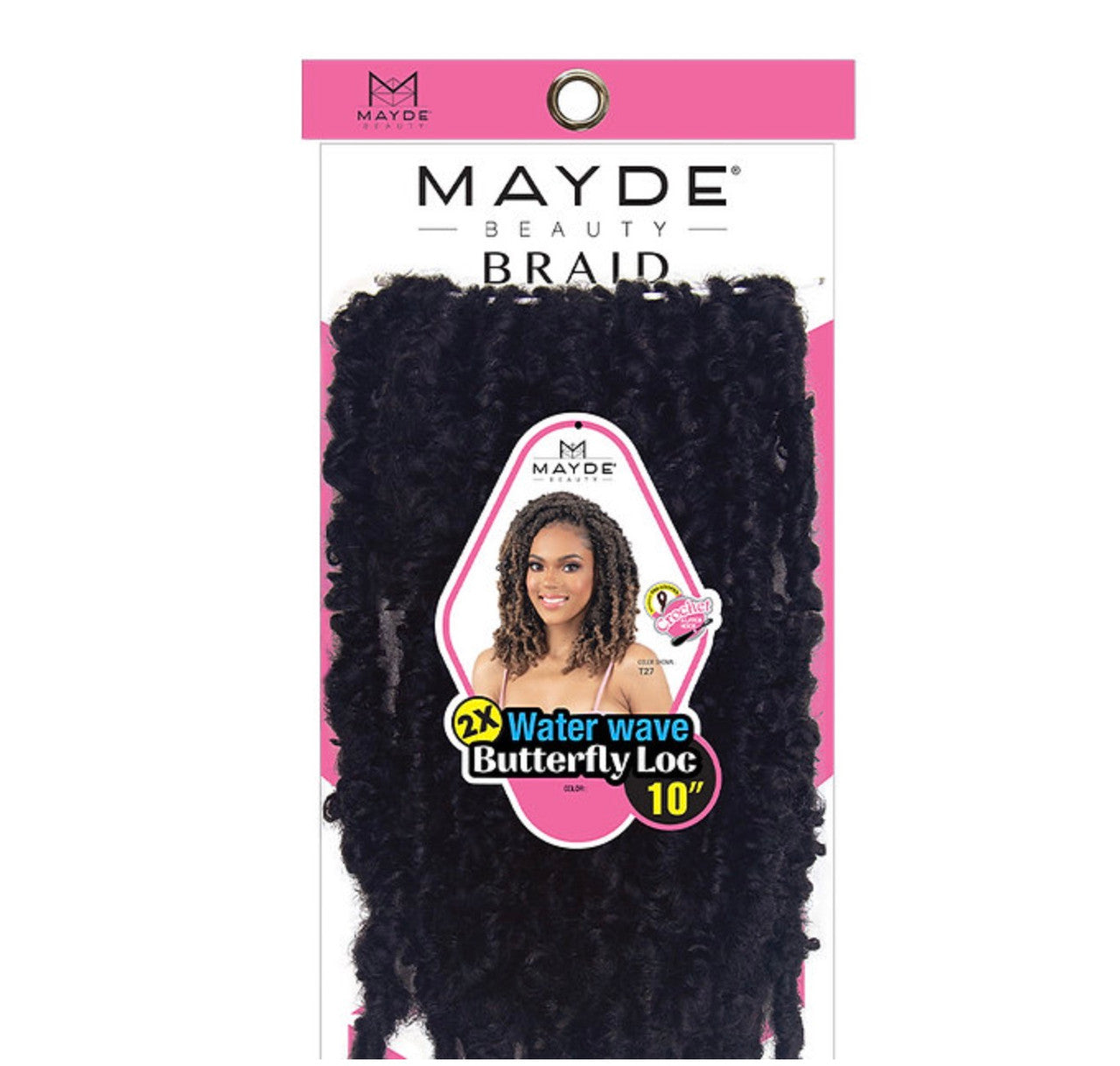 Mayde Beauty Synthetic Crochet Braids - 2X Water Wave Butterfly Loc 10"