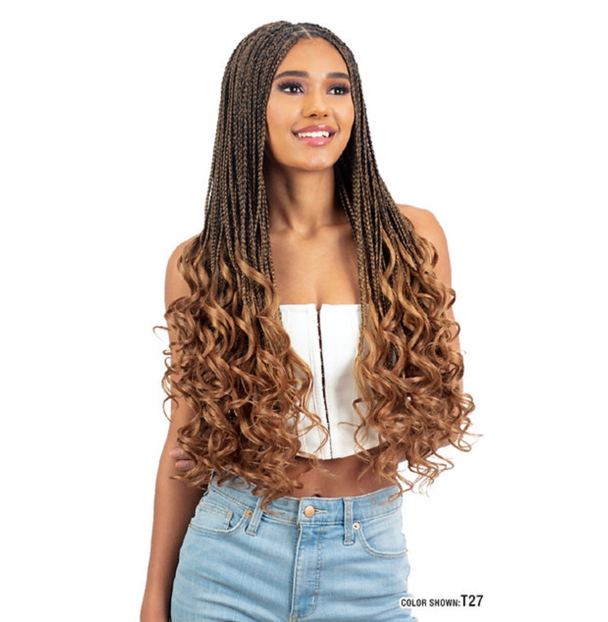 Mayde Beauty Synthetic Crochet Braids - 3X French Curl Braid 22”