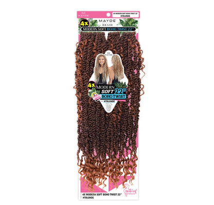 Mayde Beauty Synthetic Crochet Braids - 4X Modern Soft Boho Twist 22”