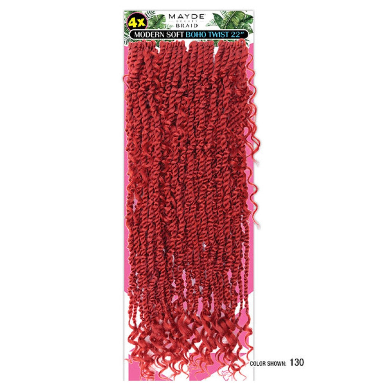 Mayde Beauty Synthetic Crochet Braids - 4X Modern Soft Boho Twist 22”