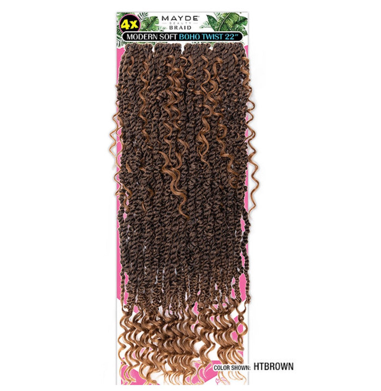 Mayde Beauty Synthetic Crochet Braids - 4X Modern Soft Boho Twist 22”