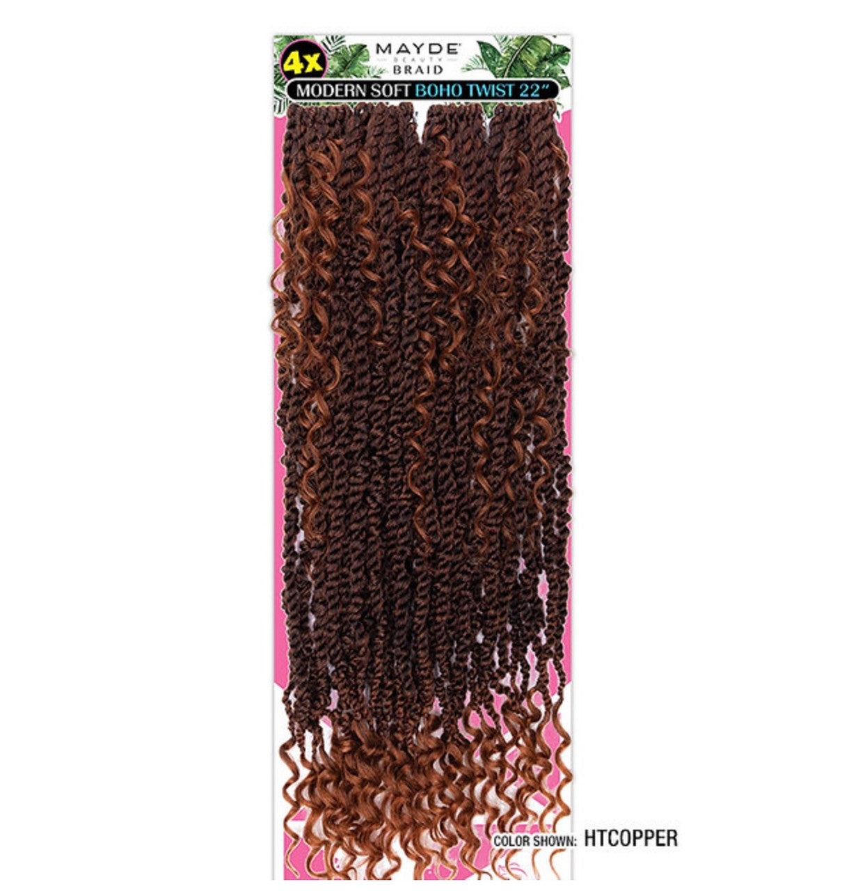 Mayde Beauty Synthetic Crochet Braids - 4X Modern Soft Boho Twist 22”