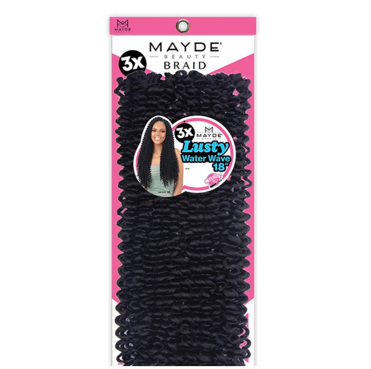 Mayde Beauty Synthetic Crochet Braids - 3X Lusty Water Wave 18"