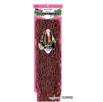 Mayde Beauty Synthetic Crochet Braids - 3X Modern Soft Loc 28"
