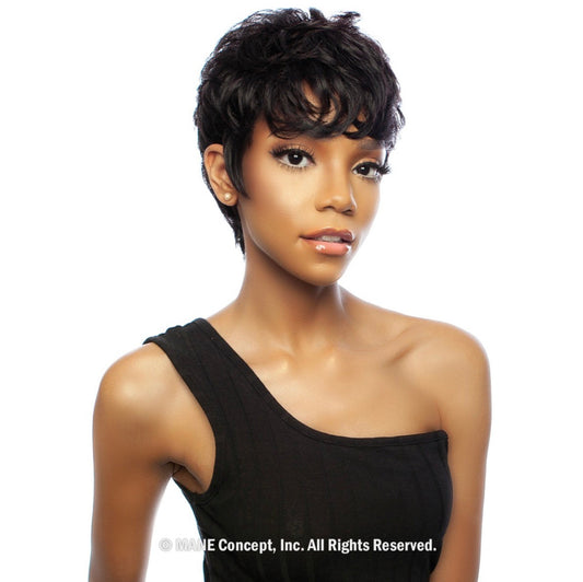 MANE CONCEPT 100% Unprocessed Human Hair Trill Full Wig - 11A Wedge Pixie