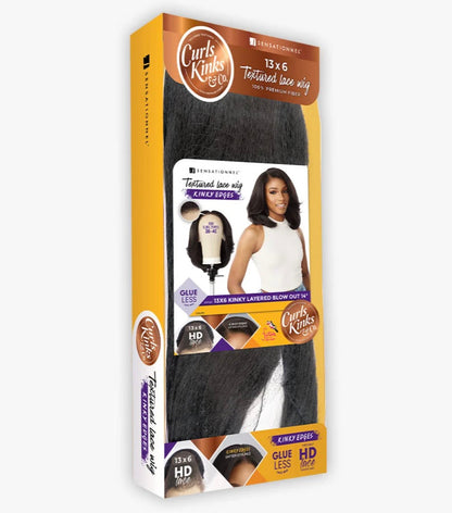 SENSATIONNEL Synthetic Curls Kinks N Co Glueless Kinky Edges - 13X6 Kinky Blow Out 14"