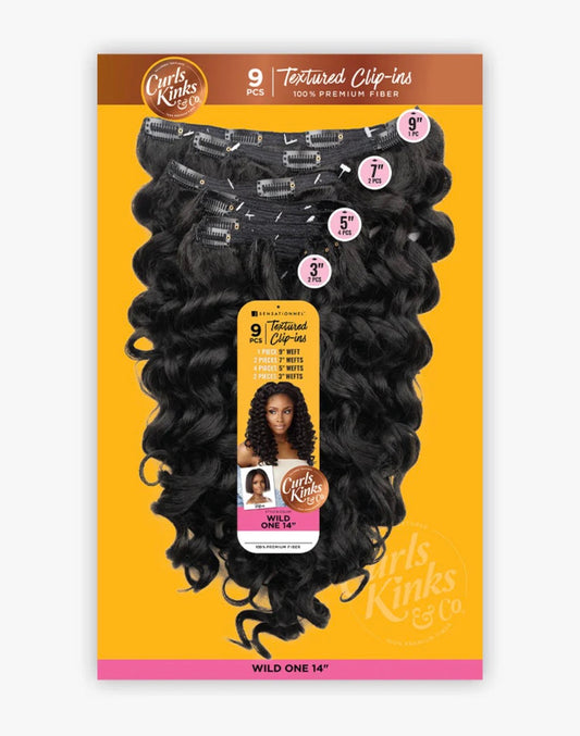 SENSATIONNEL 9CS Textured Clip-In WILD ONE 14″