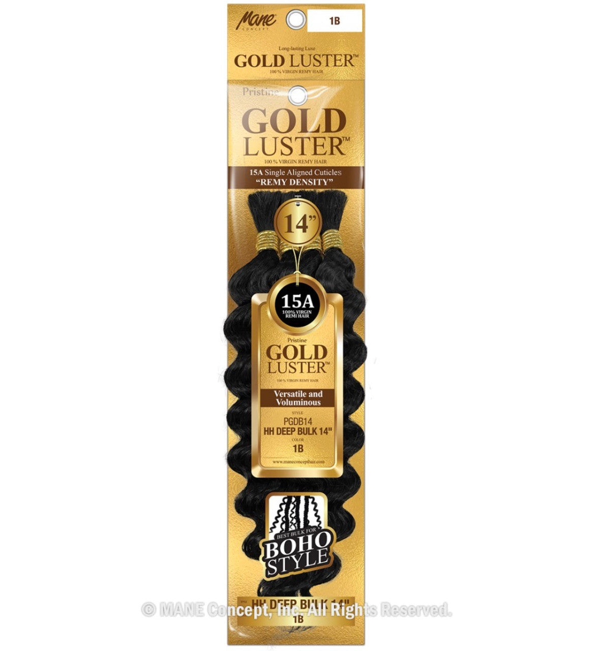 MANE CONCEPT 100% Human Hair Pristine Gold Luster - DEEP BULK 14"