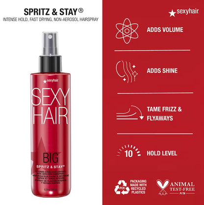 SEXY HAIR Big Sexy Hair Spritz & Stay Fast Dry Non-Aerosol Hairspray (8.5 oz)