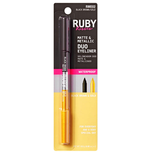Ruby Kisses Waterproof Matte & Metallic Duo Eyeliner