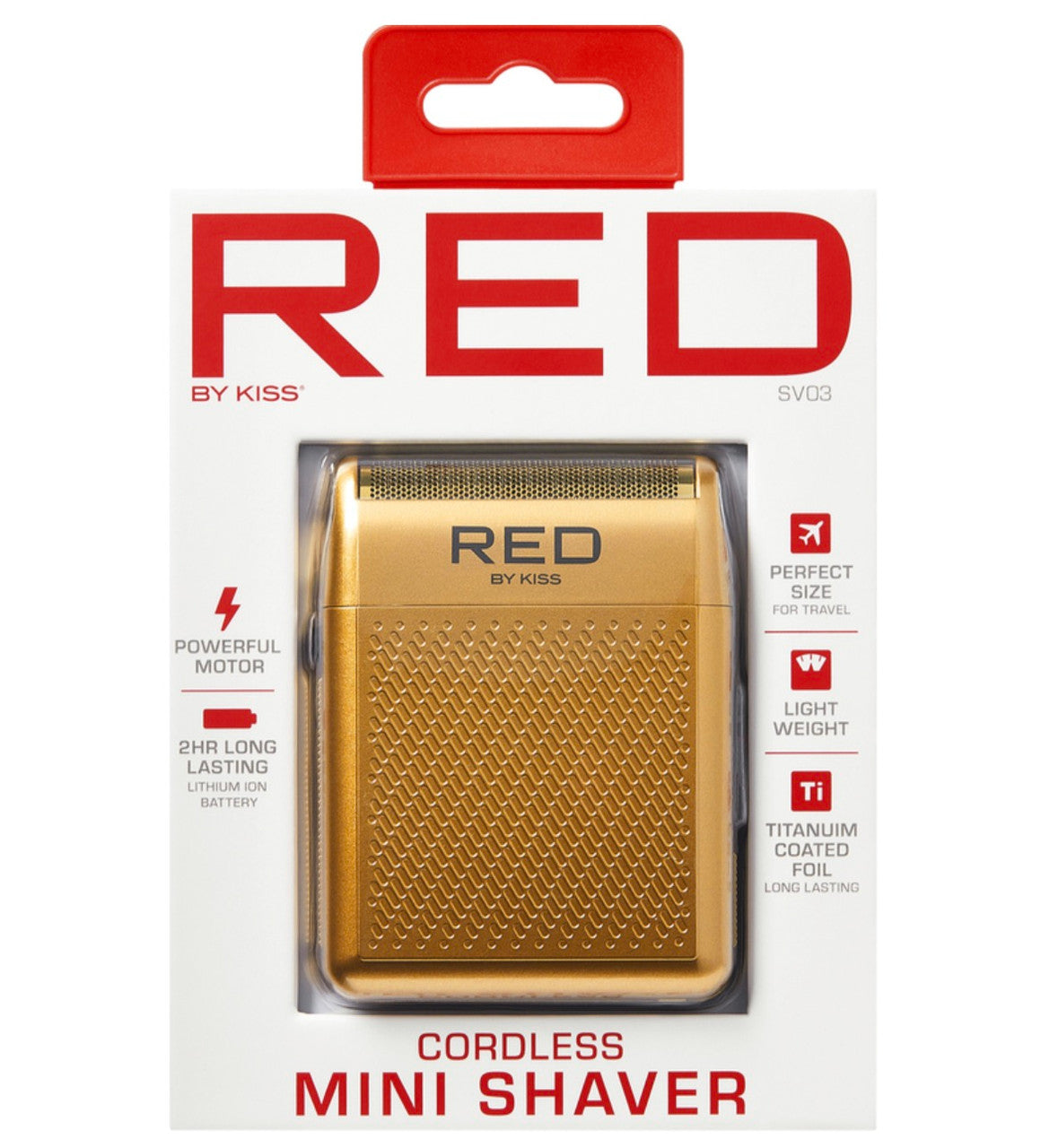 RED Cordless  Mini Foil Shaver (Gold)