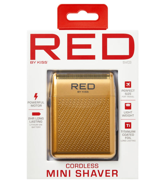 RED Cordless  Mini Foil Shaver (Gold)