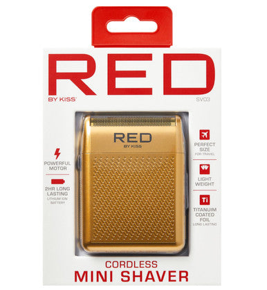 RED Cordless  Mini Foil Shaver (Gold)