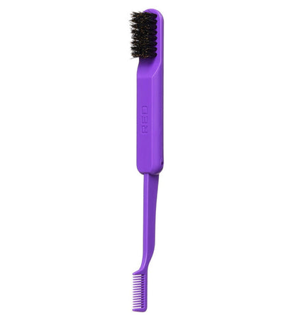 RED Folding Edge Brush w/ Case Purple