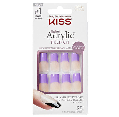 KISS Salon Acrylic French Nails - FLAMES