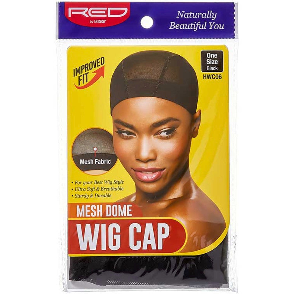 RED Mesh Dome Wig Cap