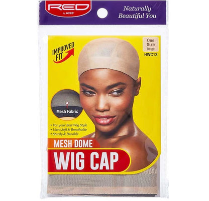 RED Mesh Dome Wig Cap