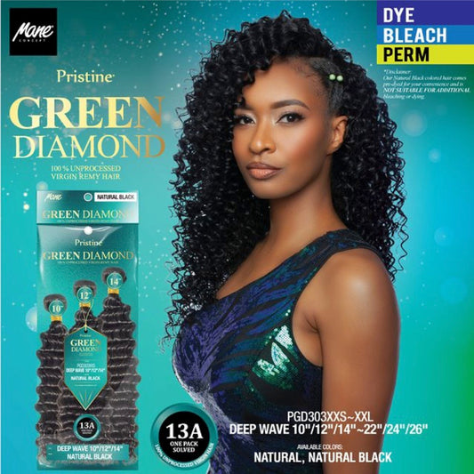 MANE CONCEPT Pristine 13A Green Diamond 100% Unprocessed Hair Multi Pack - Deep Wave