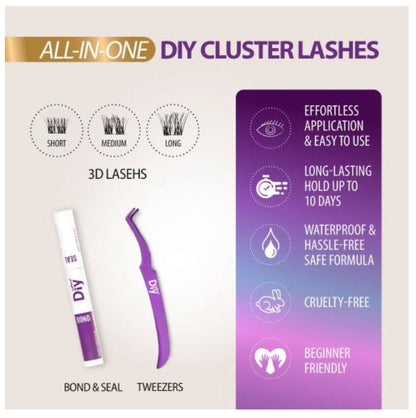 Laflare 3D Superfine Band Cluster Lashes Cluster Set