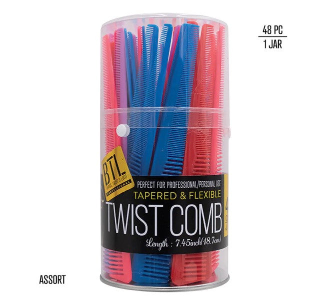BTL Tapered & Flexible Twist Comb Assorted Jar