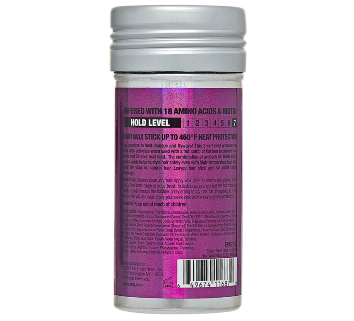 KISS 24 Hour Max Hold Edge Fixer Hair Wax Stick (2.7 oz)