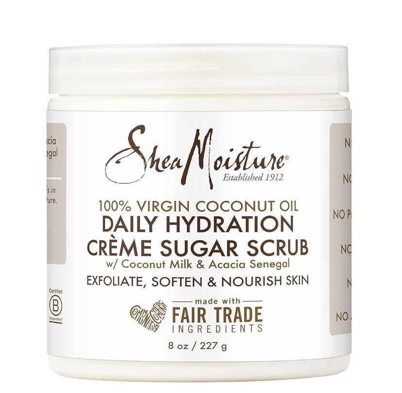 SheaMoisture 100% Extra Virgin Coconut Oil Daily Hydration Creme Sugar Scrub (8 oz)