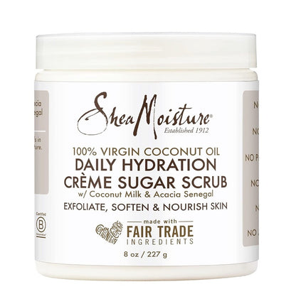 SheaMoisture 100% Extra Virgin Coconut Oil Daily Hydration Creme Sugar Scrub (8 oz)