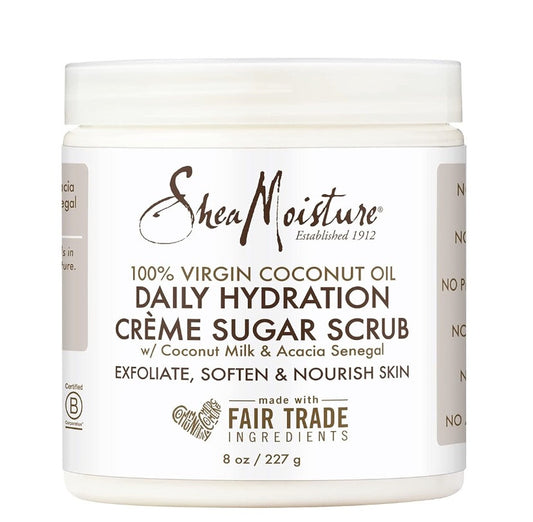 SheaMoisture 100% Extra Virgin Coconut Oil Daily Hydration Creme Sugar Scrub (8 oz)