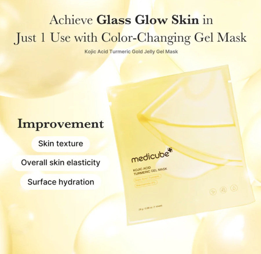 MEDICUBE Kojic Acid Turmeric Gold Jelly Gel Mask (1 Sheet)