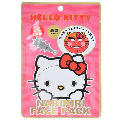 ASUNAROSYA Sanrio Hello Kitty Narikiri Face Pack - Aka Oni (1 Sheet)