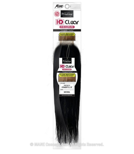 MANE CONCEPT Pristine 2X6 HD Clear Lace Closure - Straight (10"-18")