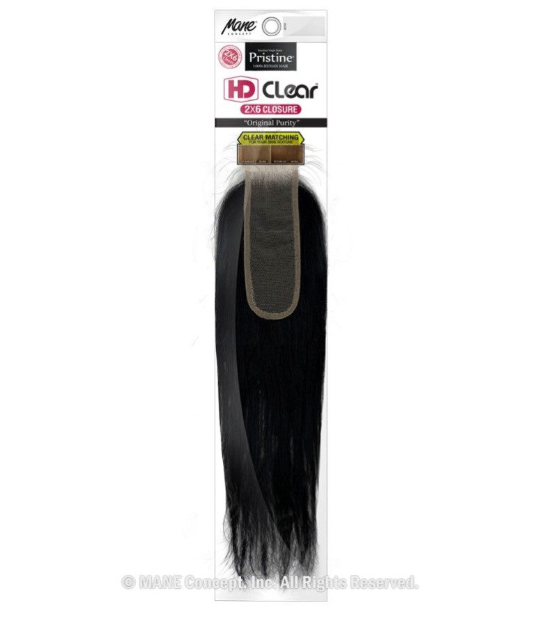 MANE CONCEPT Pristine 2X6 HD Clear Lace Closure - Straight (10"-18")