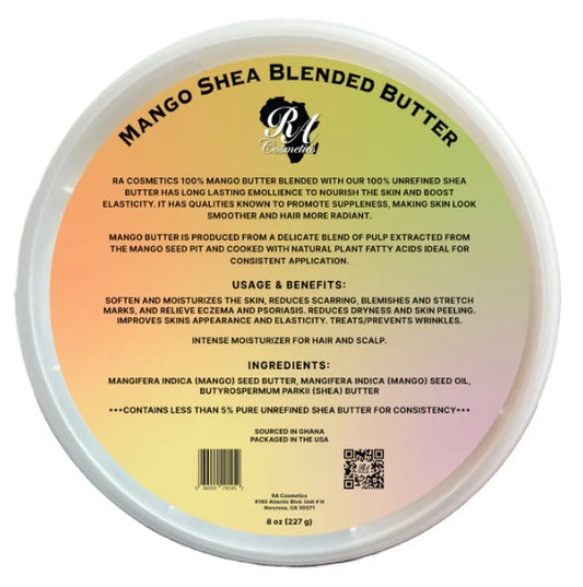 RA Cosmetics 100% Mango & Shea Butter Blend (8oz)