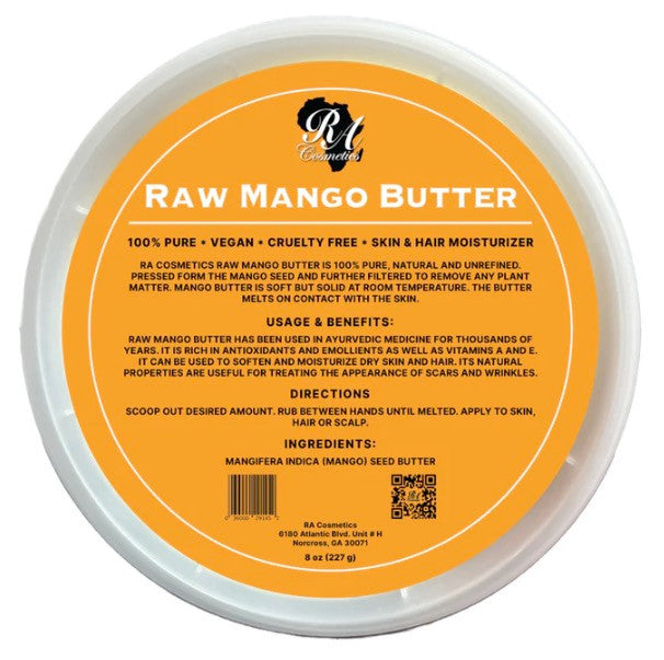 RA Cosmetics 100% Raw Mango Butter - Solid (Unscented)