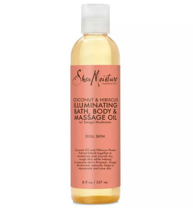 SheaMoisture Coconut & Hibiscus Illuminating Bath Body and Massage Oil (8oz)