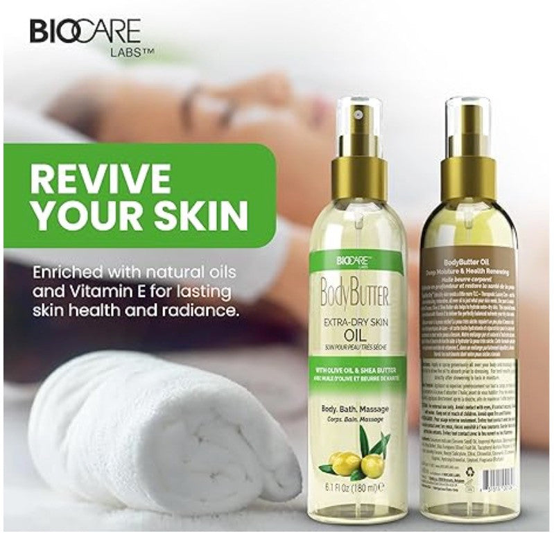 BIOCARE Body Butter Olive Oil & Shea Butter Extra-Dry Skin Body Oil (6.1 oz)