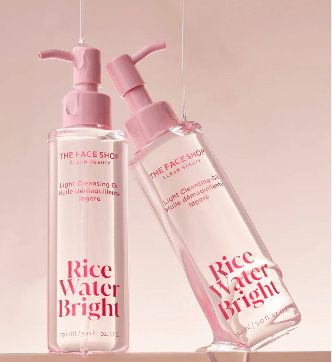 THE FACE SHOP Rice Water Bright Light Cleansing Oil, Vegan (5oz)