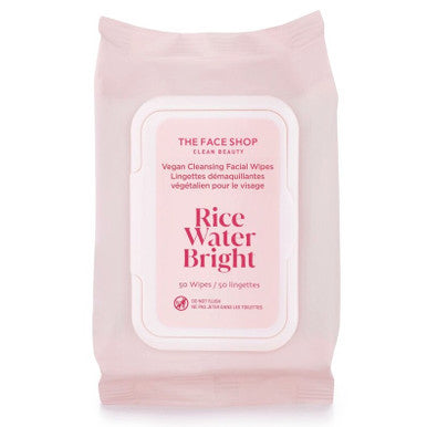THE FACE SHOP Rice Water Bright Cleansing Facial Wipes, Vegan (50CT)
