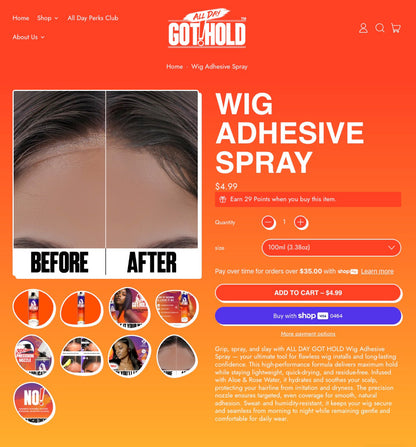 ALL DAY GOT HOLD Wig Adhesive Spray