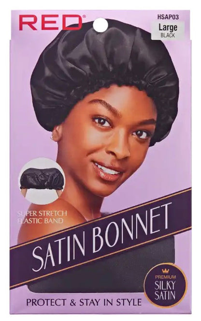 RED Premium Silky Satin Bonnet