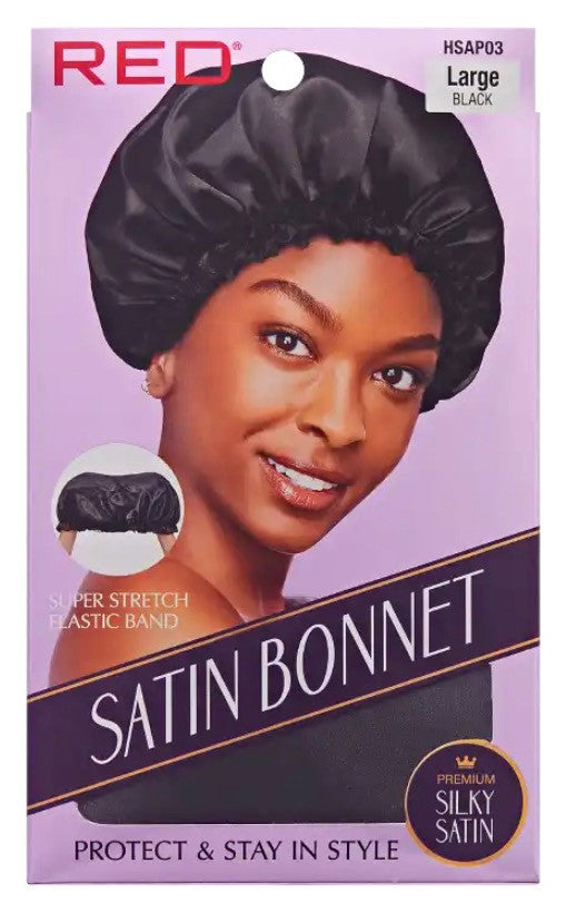 RED Premium Silky Satin Bonnet