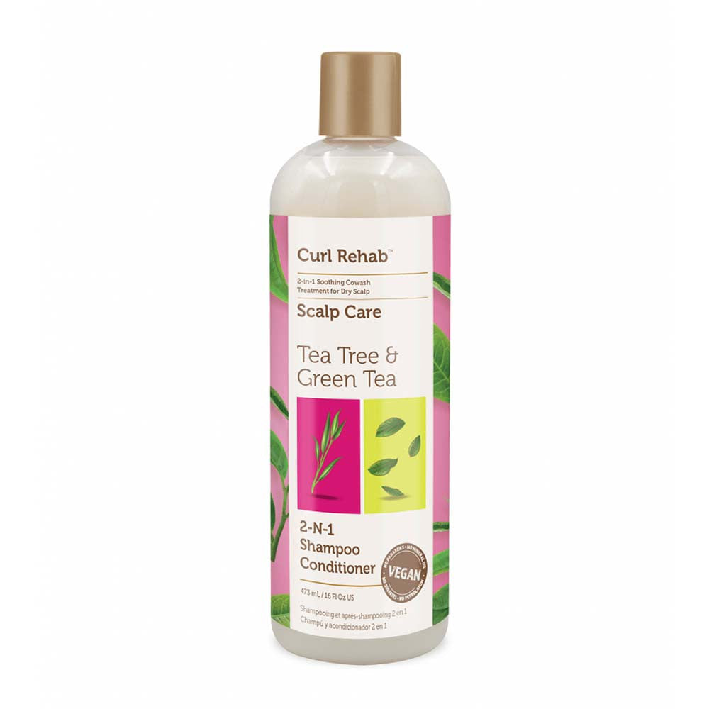 Curl Rehab Tea Tree Oil & Green Tea Oil 2-in-1 Shampoo Conditioner (16 oz)