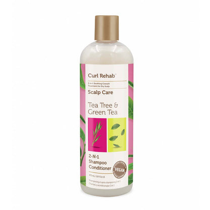 Curl Rehab Tea Tree Oil & Green Tea Oil 2-in-1 Shampoo Conditioner (16 oz)