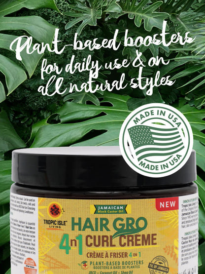 Tropic Isle Jamaican Black Castor Oil Hair Gro 4n1 Curl Creme (12 oz)