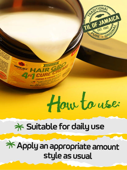 Tropic Isle Jamaican Black Castor Oil Hair Gro 4n1 Curl Creme (12 oz)