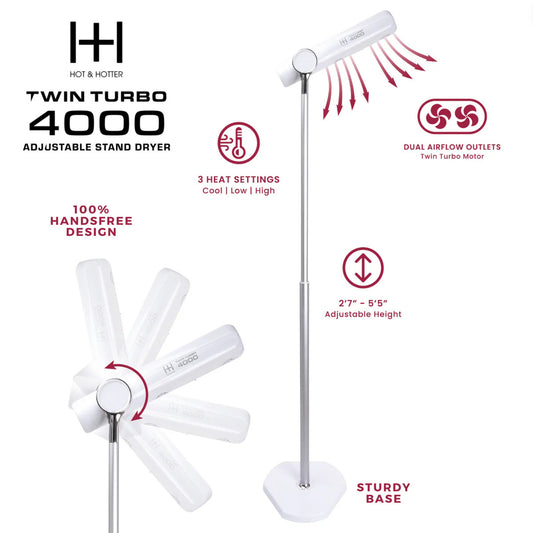 Annie Hot & Hotter Twin Turbo 4000 Adjustable Stand Dryer
