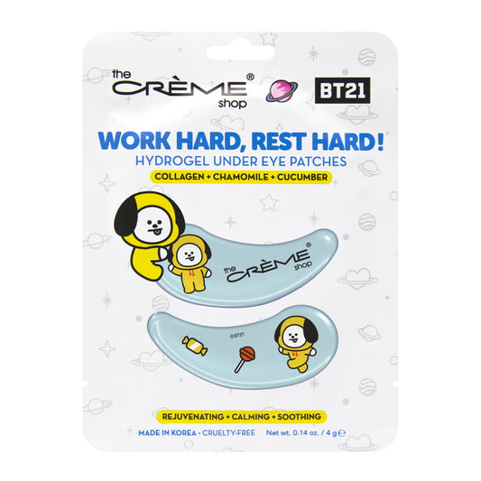 THE CREME SHOP BT21 "Work Hard, Rest Hard!" CHIMMY Hydrogel Under Eye Patches